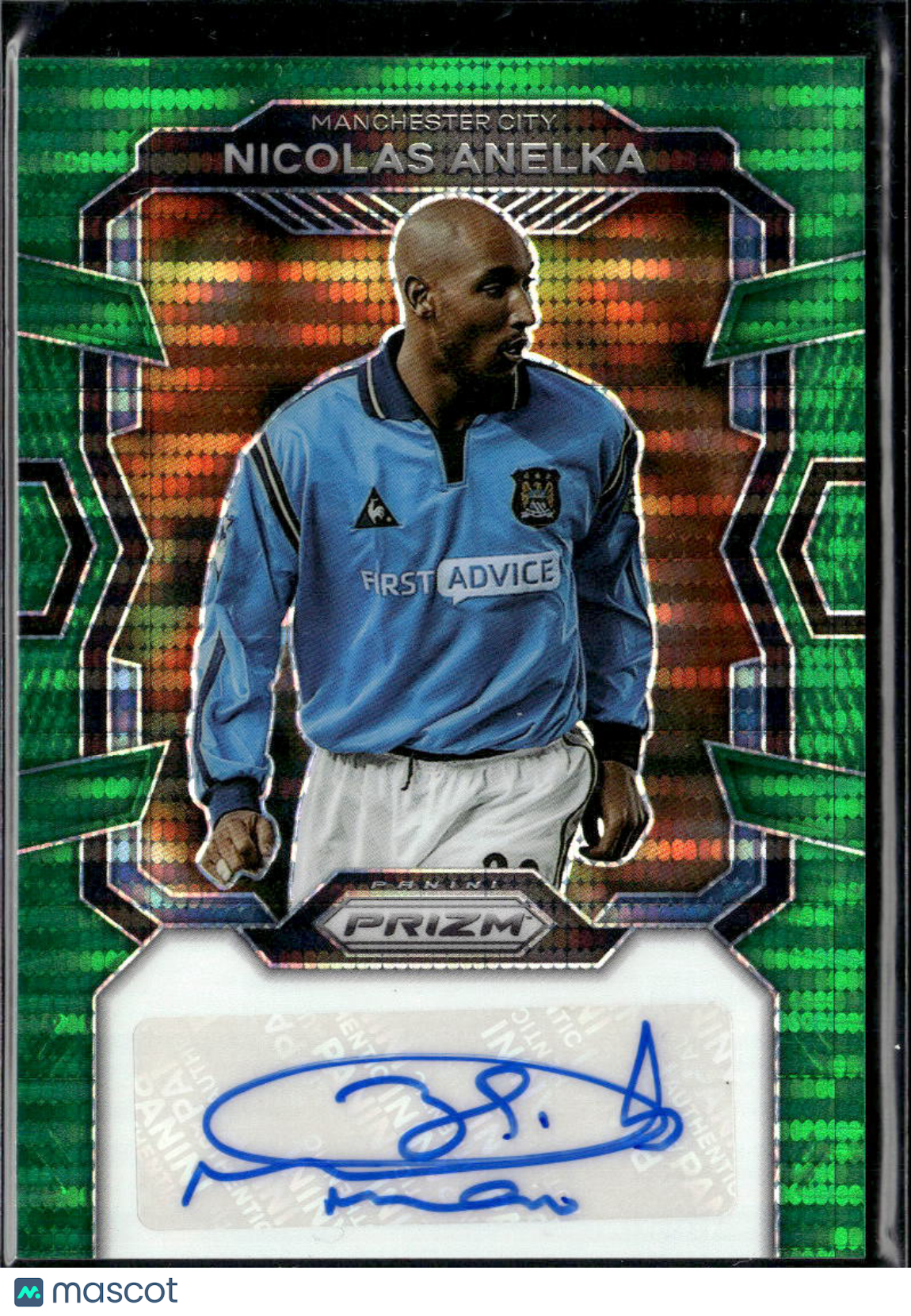 Nicolas Anelka 2023 Prizm Auto Autograph Green Pulsar Manchester City
