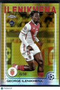 George Ilenikhena 2025 Topps Chrome UEFA Rookie GOLD Refractor 16/50 AS Monaco
