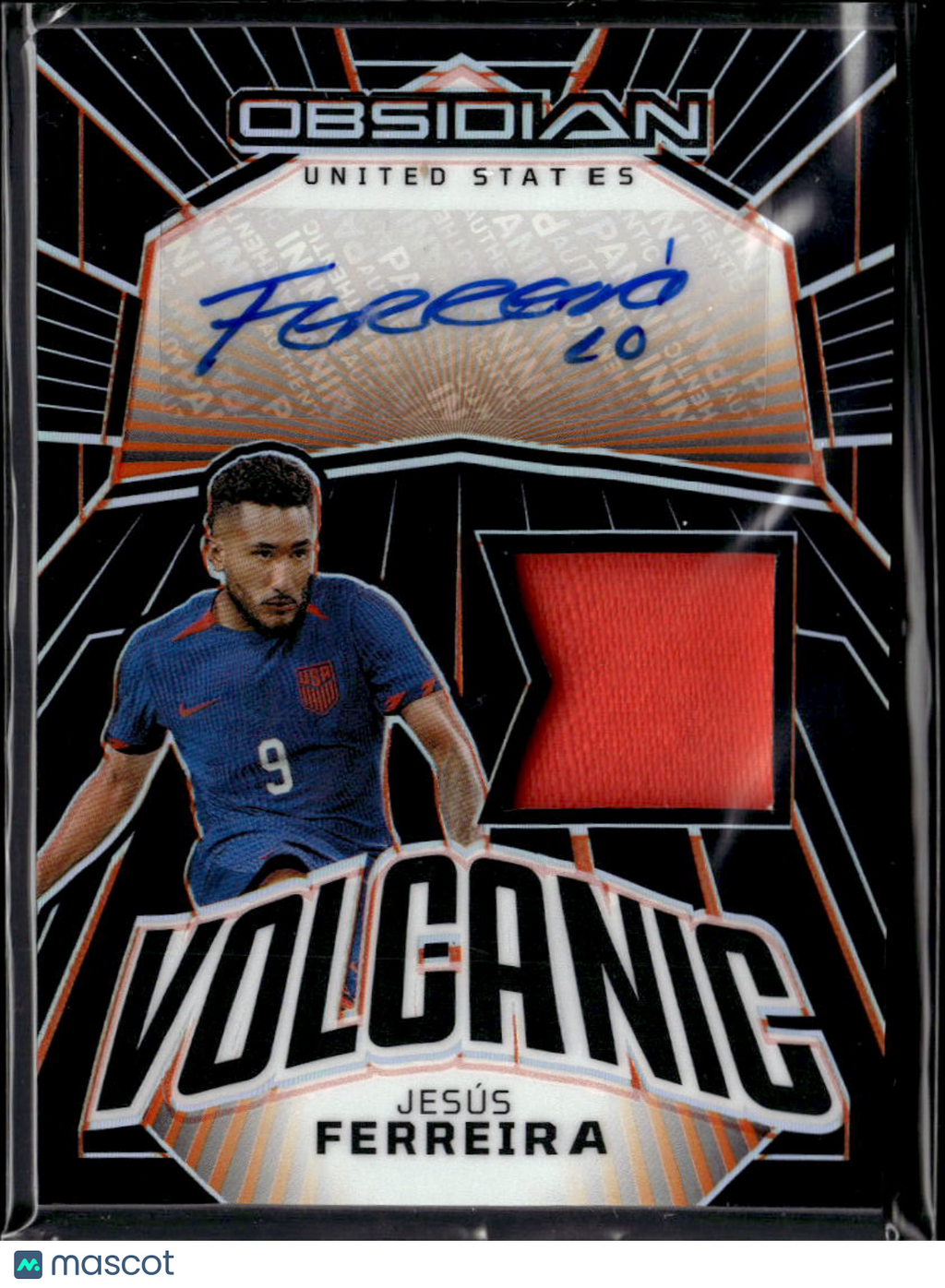 Jesús Ferreira 2024 Obsidian Volcanic Auto Autograph Patch 56/99 USA