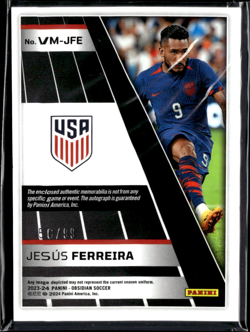 Jesús Ferreira 2024 Obsidian Volcanic Auto Autograph Patch 56/99 USA