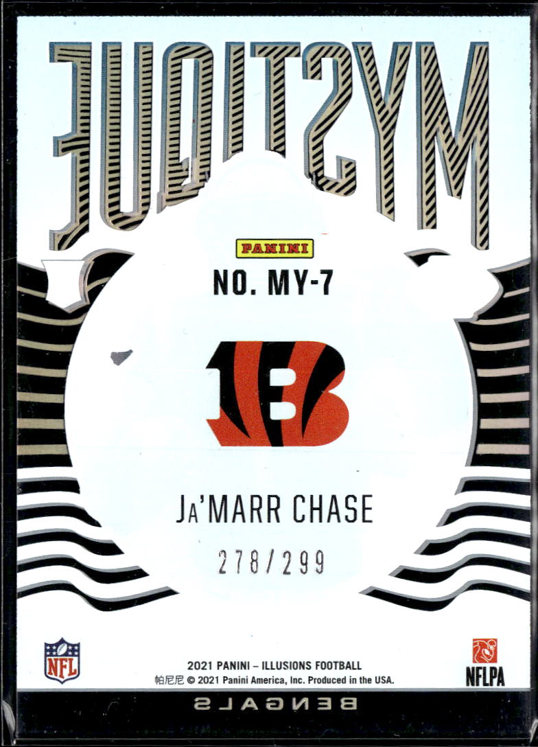 Ja'Marr Chase 2021 Illusions Mystique Blue Rookie RC 278/299 Cincinnati Bengals