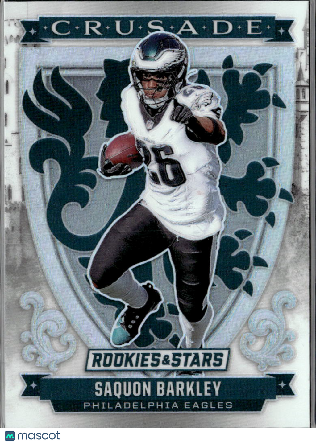 Saquon Barkley 2025 Rookies & Stars Crusade White 57/149 Philadelphia Eagles
