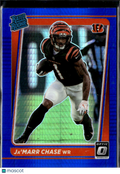 Ja'Marr Chase 2021 Optic Rated Rookie RC Blue Hyper #207 Cincinnati Bengals