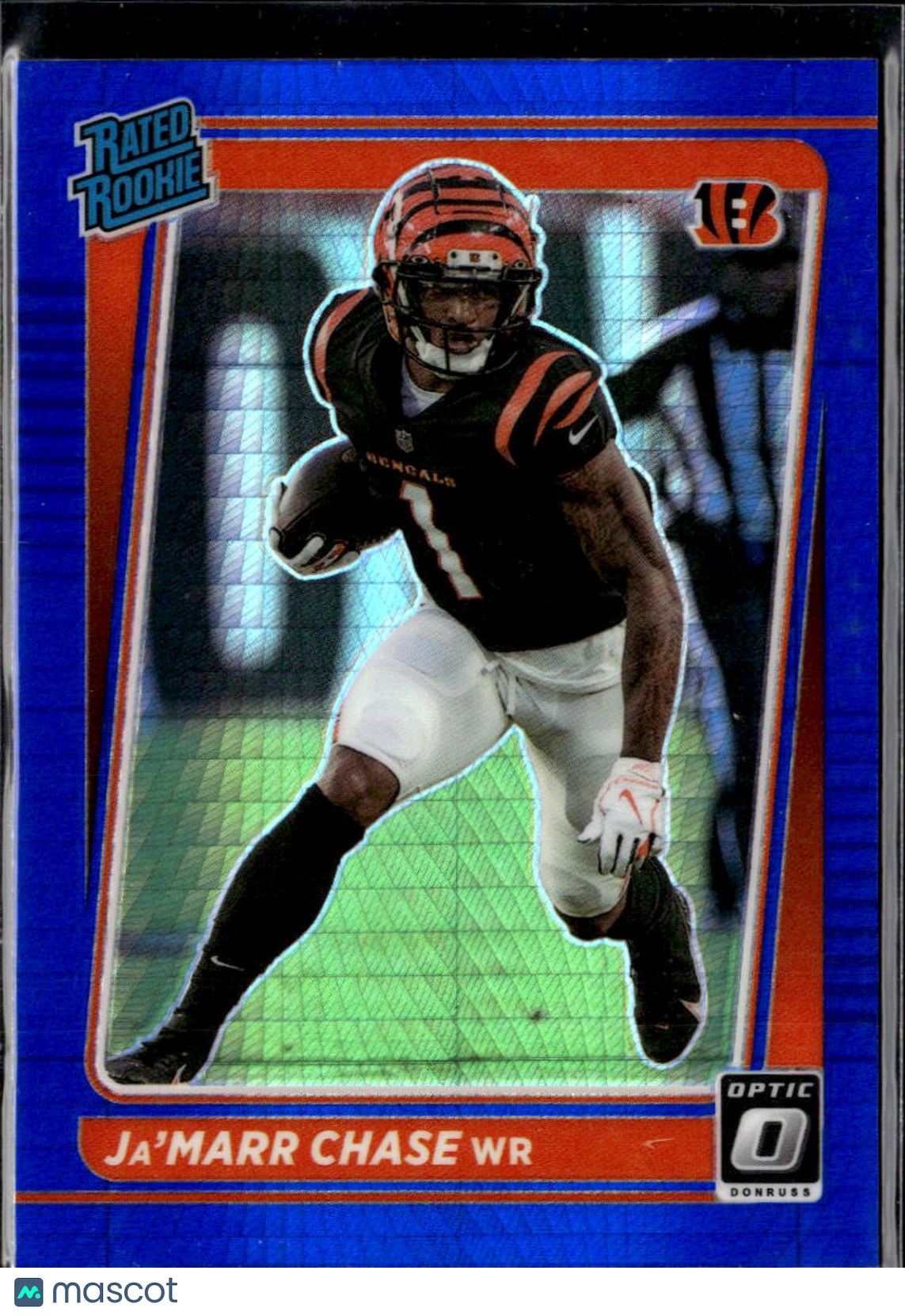 Ja'Marr Chase 2021 Optic Rated Rookie RC Blue Hyper #207 Cincinnati Bengals