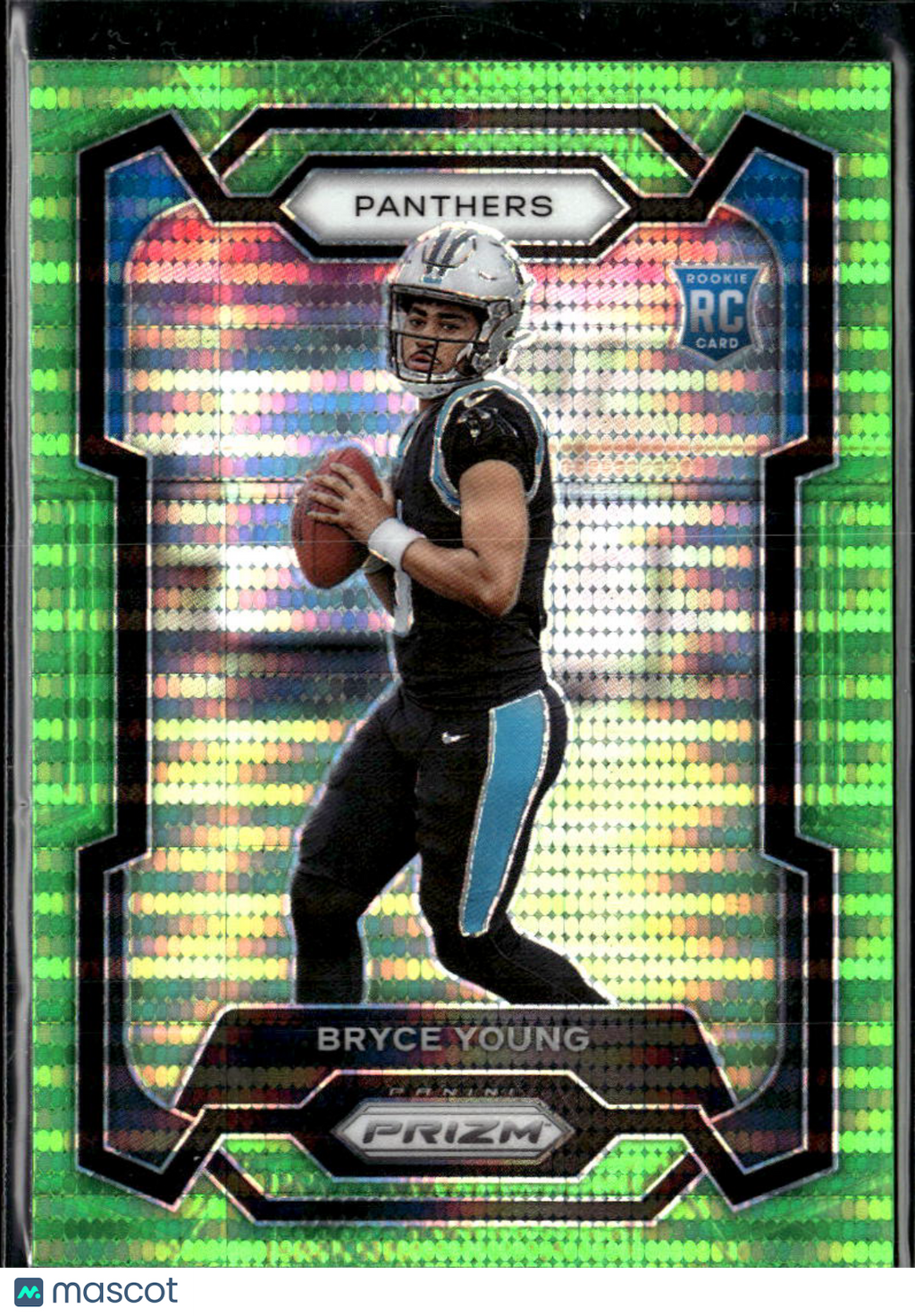 Bryce Young 2023 Prizm Green Pulsar Prizm Rookie RC Carolina Panthers