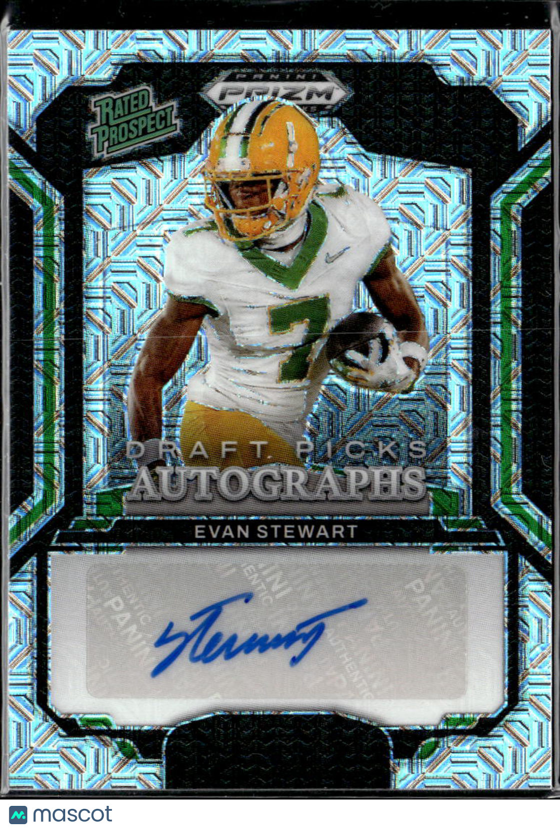 Evan Stewart 2025 Prizm Draft Picks Auto Autograph RC 11/25 Oregon Ducks