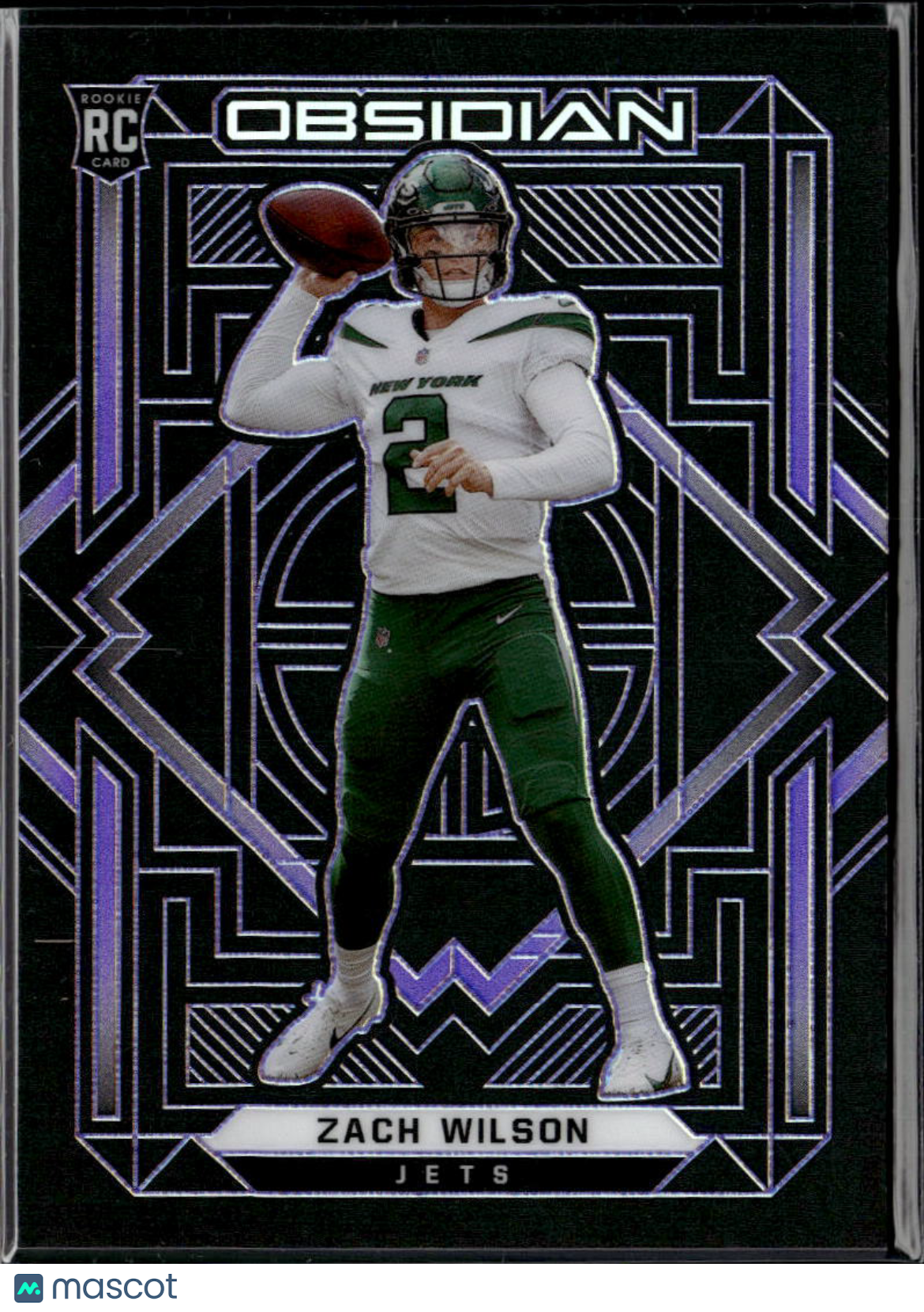 Zach Wilson 2021 Obsidian Rookie RC Purple 82/100 New York Jets