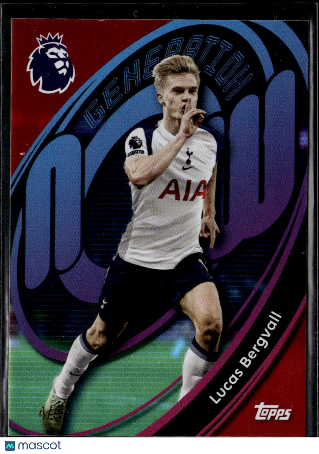 Lucas Bergvall 2025 Topps Match Attax Generation Now RED 4/5 Tottenham Hotspur