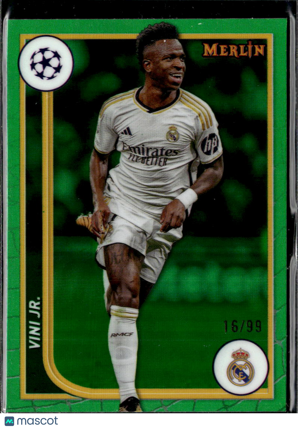 Vini Jr. 2024 Topps Merlin Green Refractor 16/99 Real Madrid