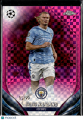Erling Haaland 2023 Topps Chrome UEFA Pink X-Fractor 15/99 Manchester City