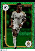 Vini Jr. 2024 Topps Merlin Green Refractor 60/99 Real Madrid