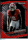 Zion Branch 2025 Prizm Black Red Checkerboard Prizm Rookie RC 7/75 USC Trojans