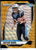 Jonathon Brooks 2024 Prizm GOLD Wave Prizm Rookie RC 2/10 Carolina Panthers