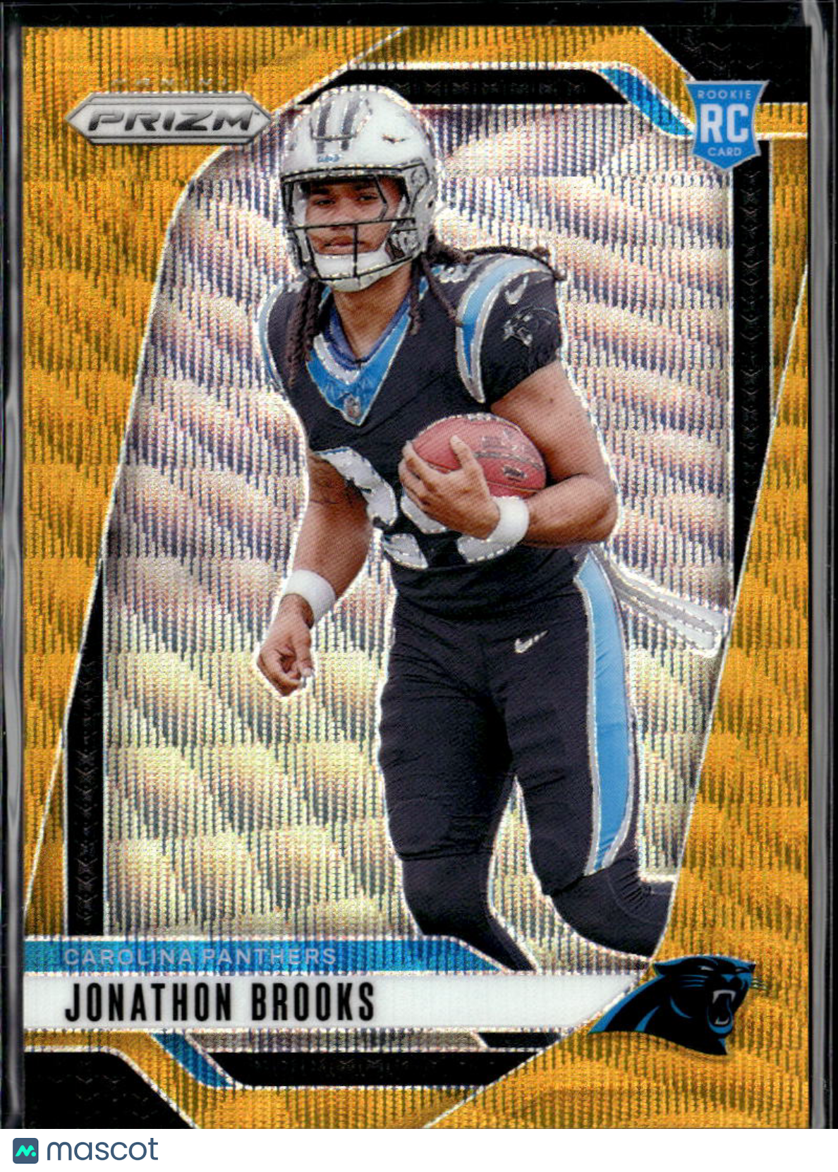 Jonathon Brooks 2024 Prizm GOLD Wave Prizm Rookie RC 2/10 Carolina Panthers