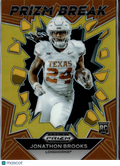 Jonathon Brooks 2024 Prizm Draft Break GOLD Prizm RC 5/10 Texas Longhorns