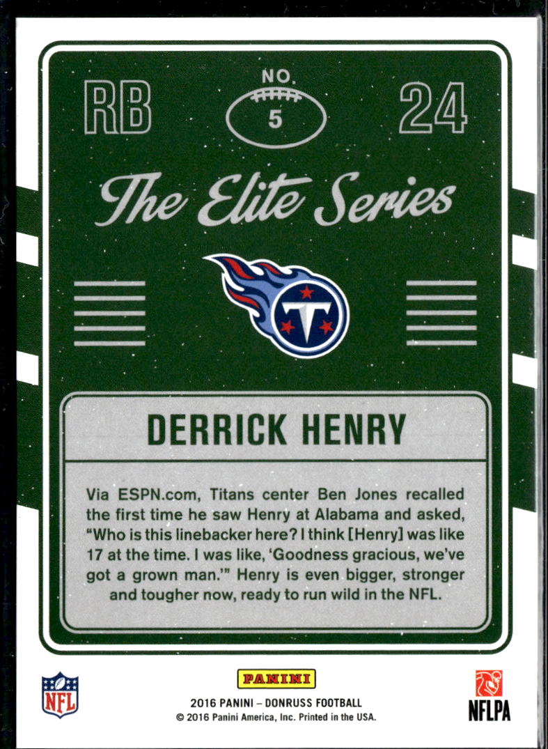 Derrick Henry 2016 Donruss The Elite Series Rookie RC 21/999 Tennessee Titans