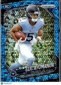 Elic Ayomanor 2025 Prizm Blue Disco Prizm Rookie RC 39/125 Tennessee Titans