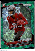 Tez Johnson 2025 Panini Prizm RC Green /75 Tampa Bay Buccaneers