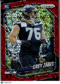 Grey Zabel 2025 Prizm Red Disco Prizm Rookie RC 35/99 Seattle Seahawks