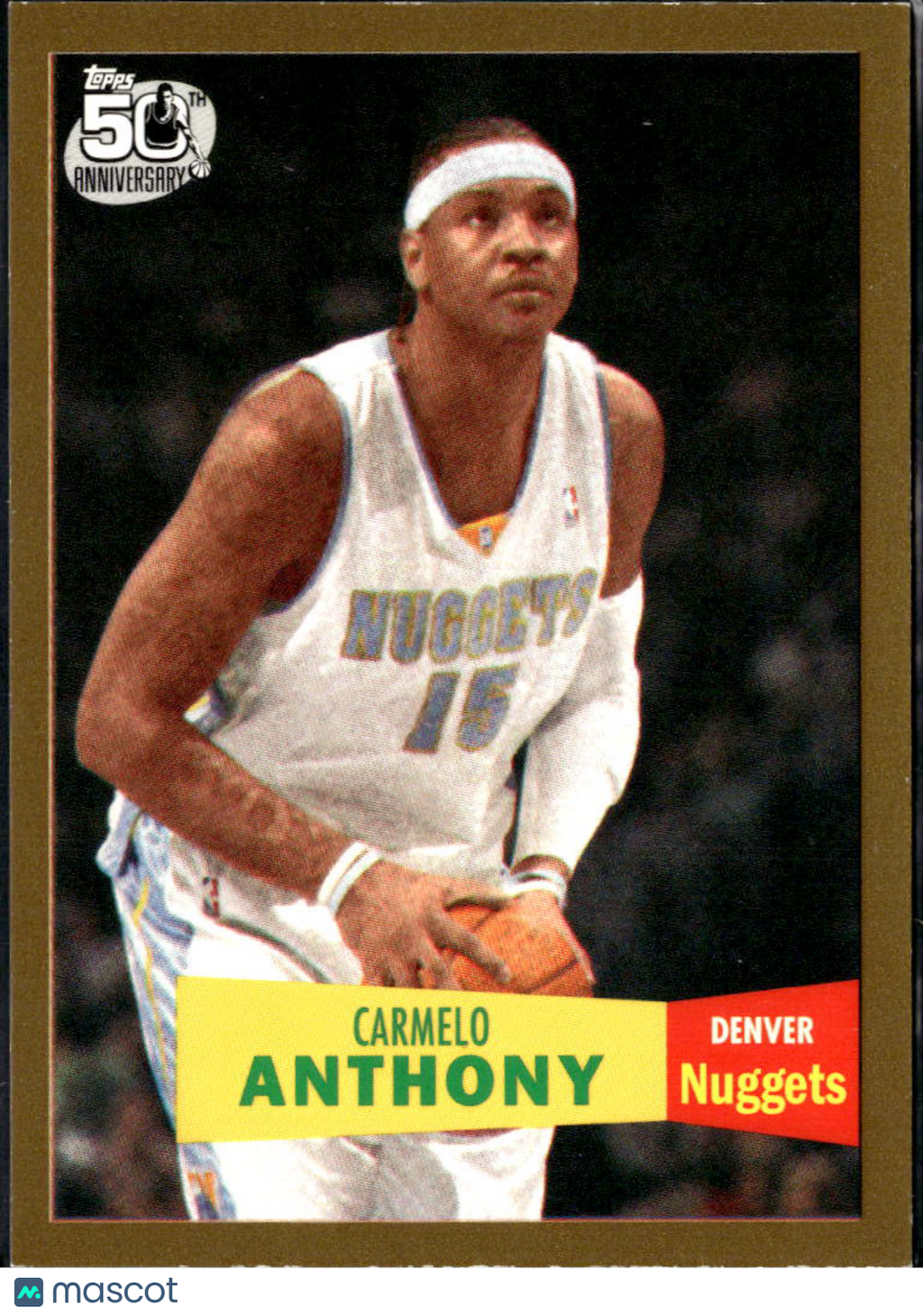 Carmelo Anthony 2007 Topps 50th Anniversary GOLD 794/2007 Denver Nuggets