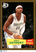 Carmelo Anthony 2007 Topps 50th Anniversary GOLD 794/2007 Denver Nuggets