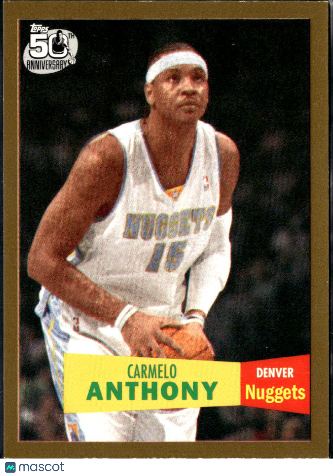 Carmelo Anthony 2007 Topps 50th Anniversary GOLD 794/2007 Denver Nuggets