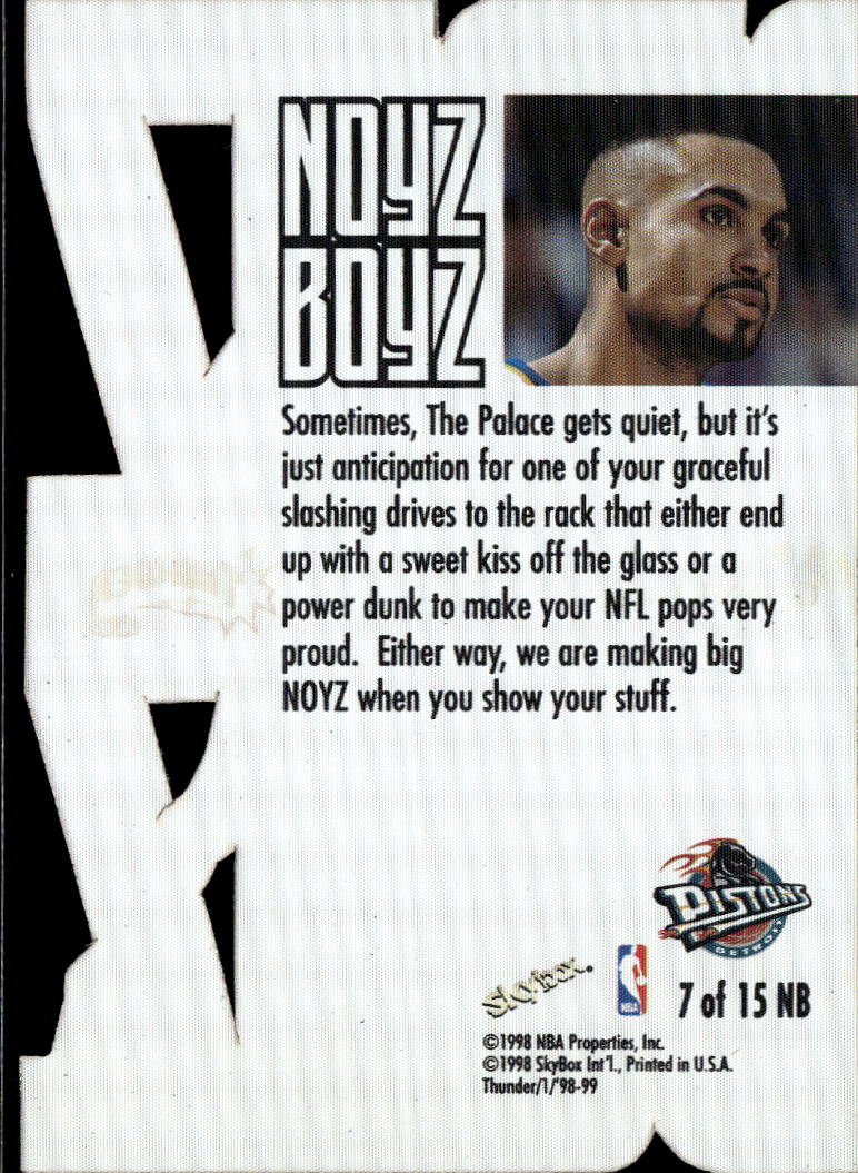 Grant Hill 1998-99 SkyBox Thunder Noyz Boyz Detroit Pistons