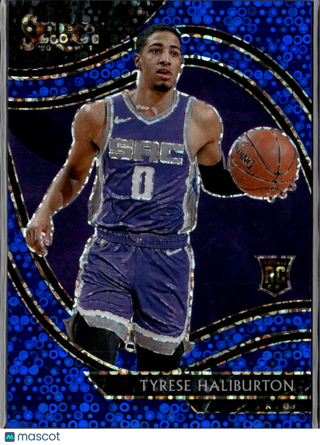 Tyrese Haliburton 2020-21 Select Courtside Blue Disco Prizm RC 20/25 Kings
