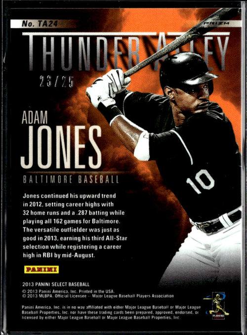 Adam Jones 2013 Select Thunder Alley GOLD Prizm 23/25 Baltimore Orioles