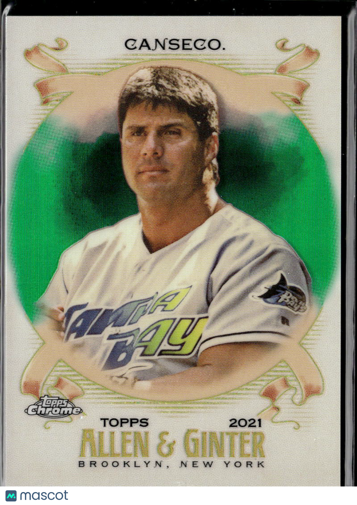 Jose Canseco 2021 Topps Chrome Allen & Ginter Green Refractor 13/99 Devil Rays