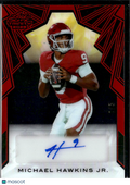 Michael Hawkins Jr. 2025 Leaf Trinity Auto Autograph 1/5 Oklahoma Sooners
