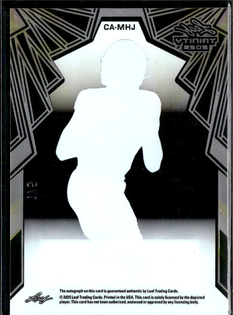 Michael Hawkins Jr. 2025 Leaf Trinity Auto Autograph 1/5 Oklahoma Sooners