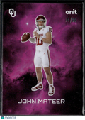 John Mateer 2025 Onit Galaxy Purple /99 Washington State Cougars