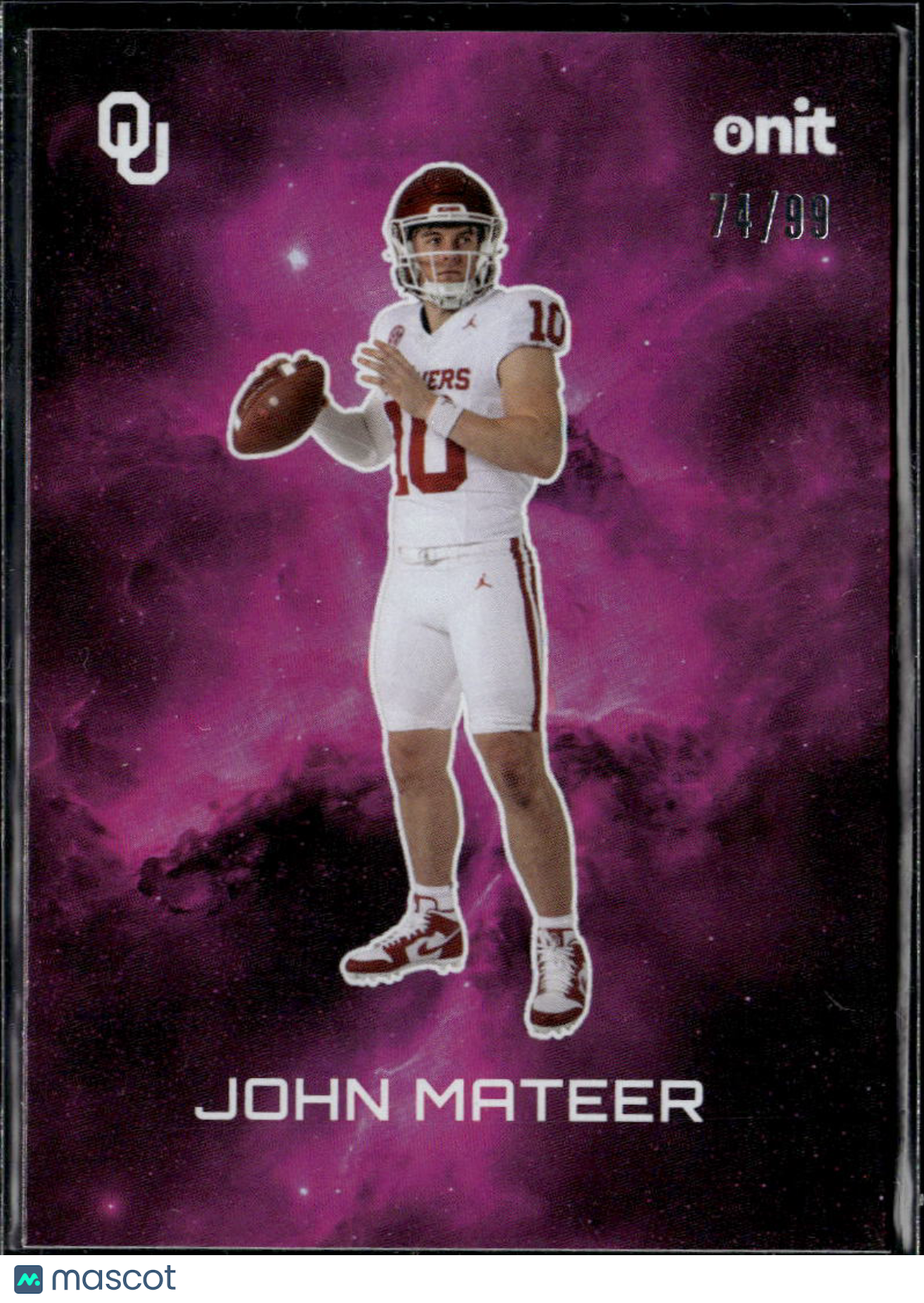 John Mateer 2025 Onit Galaxy Purple /99 Washington State Cougars