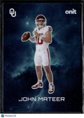 John Mateer 2025 Onit Galaxy Blue Rookie RC Washington State Sooners