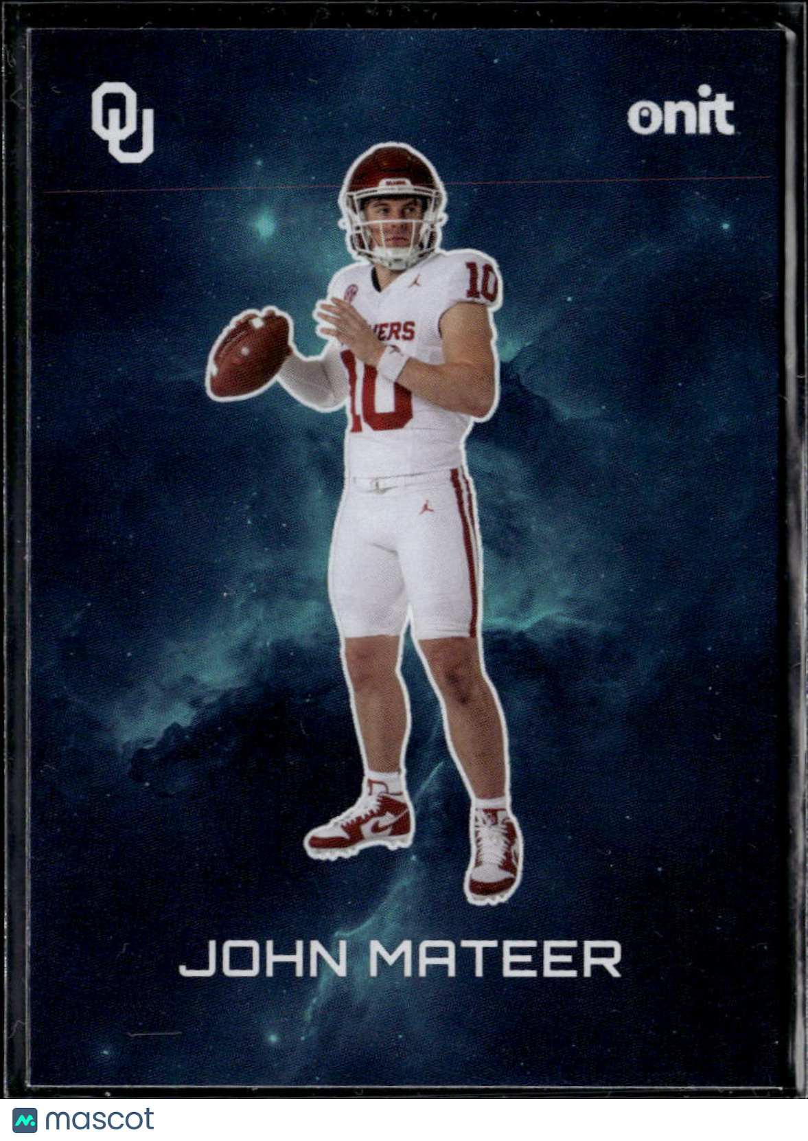 John Mateer 2025 Onit Galaxy Blue Rookie RC Washington State Sooners