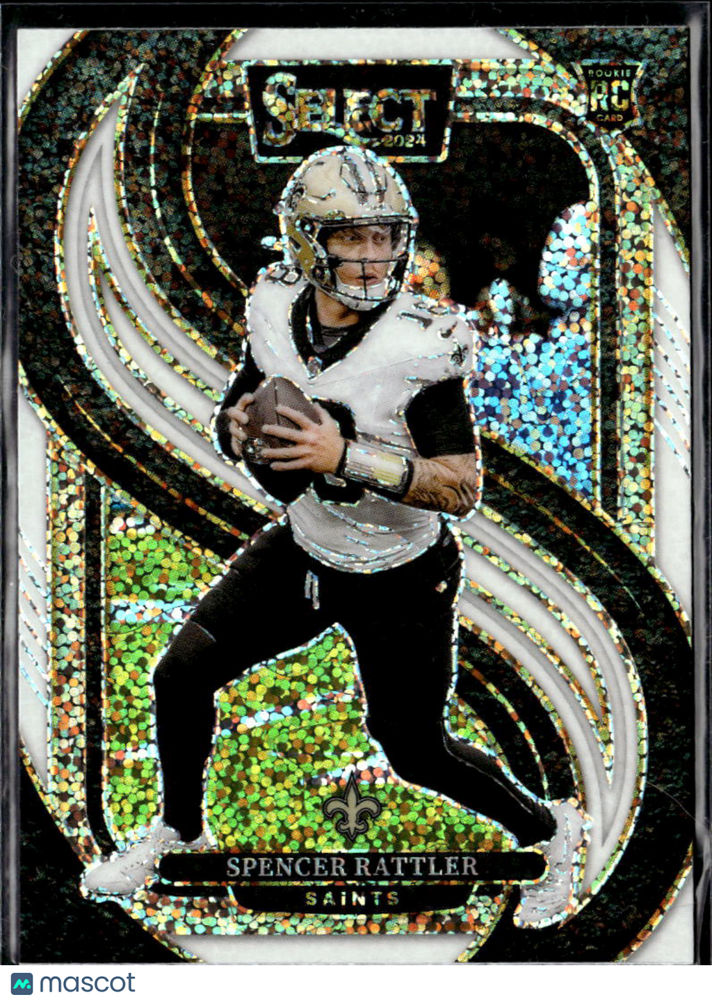 Spencer Rattler 2024 Select White Sparkle Prizm Rookie SSP RC New Orleans Saints