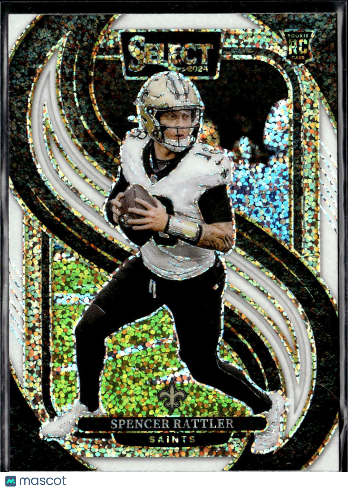 Spencer Rattler 2024 Select White Sparkle Prizm Rookie SSP RC New Orleans Saints