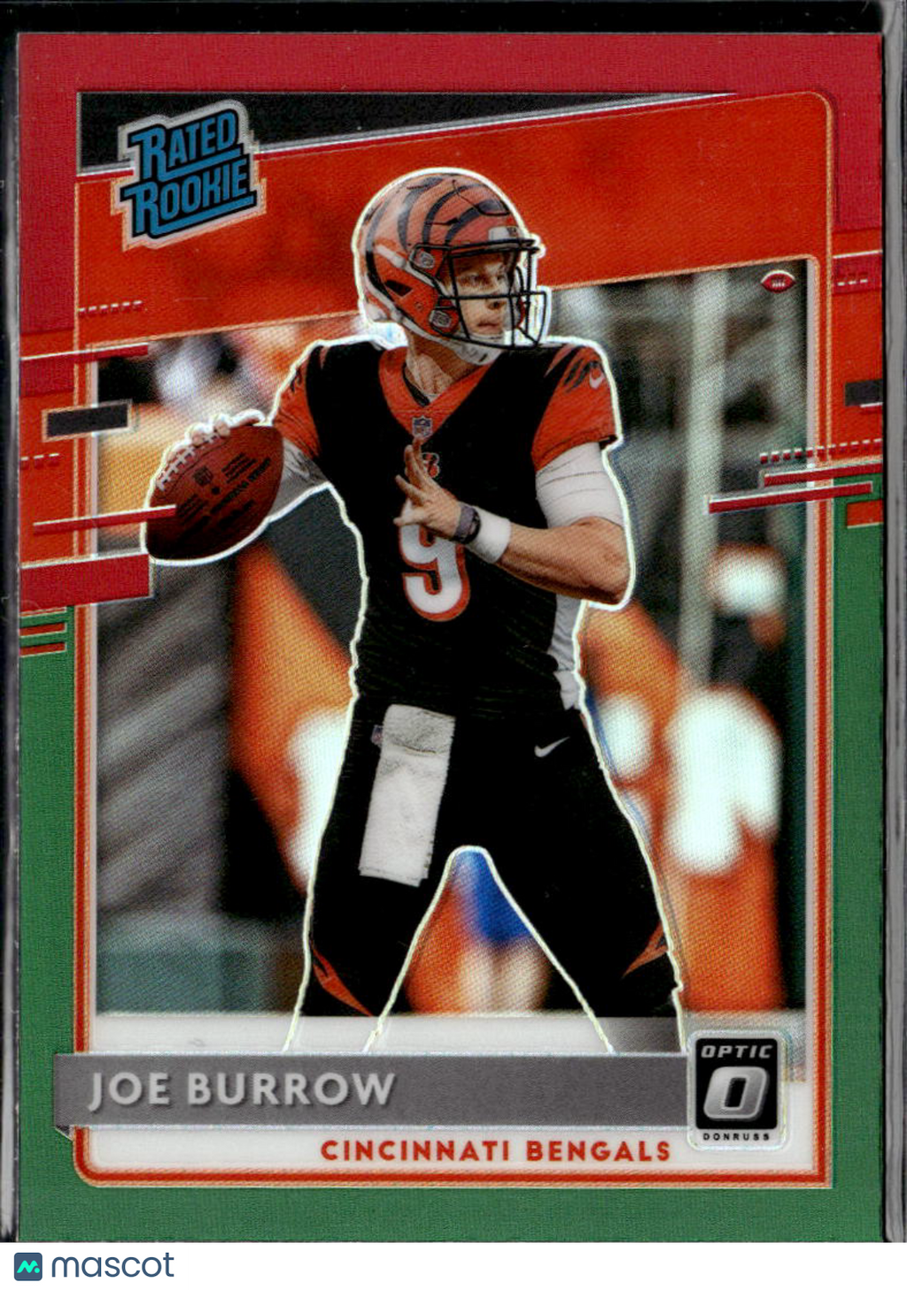 Joe Burrow 2020 Optic Rated Rookie Red Green Prizm RC Cincinnati Bengals