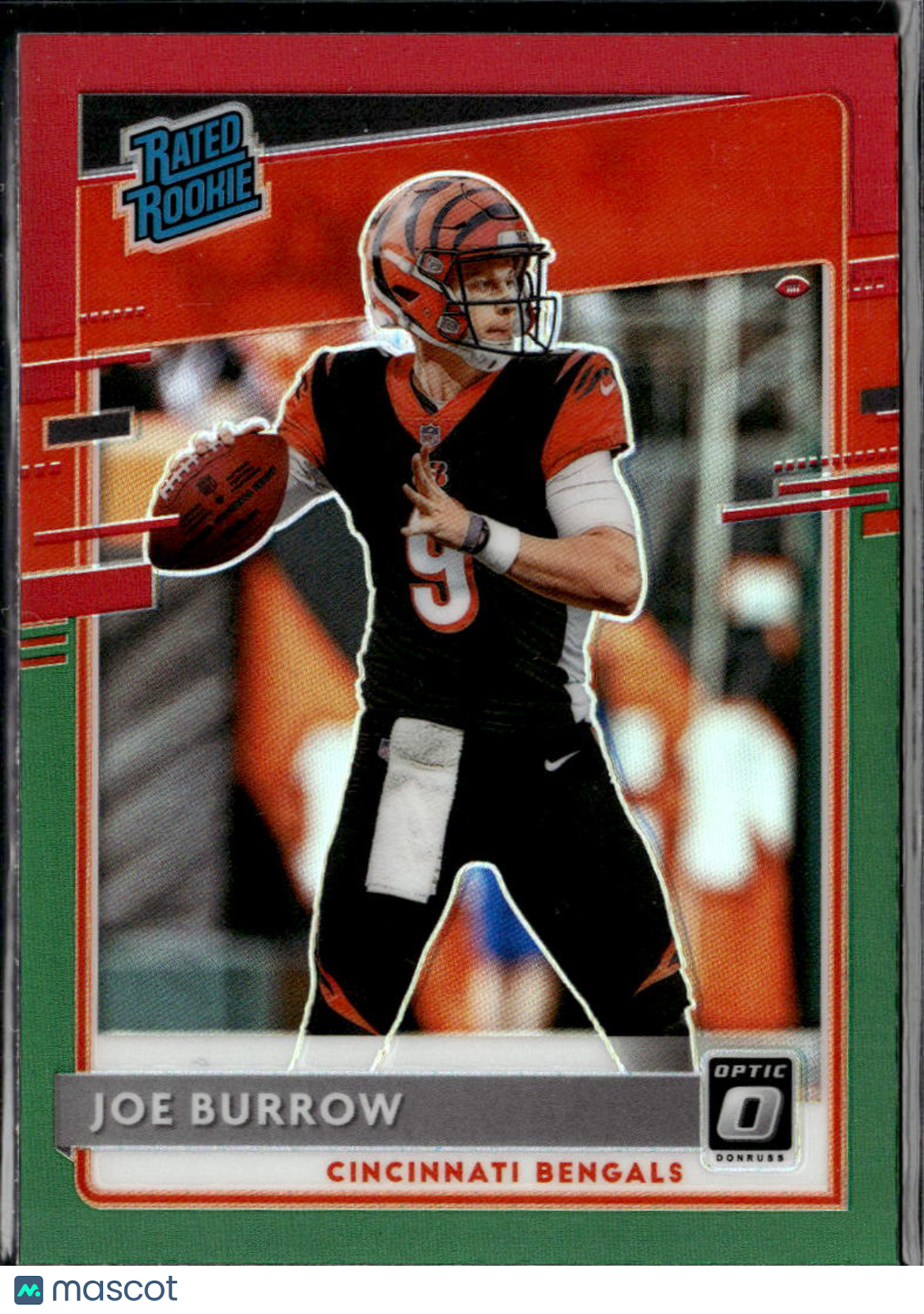 Joe Burrow 2020 Optic Rated Rookie Red Green Prizm RC Cincinnati Bengals