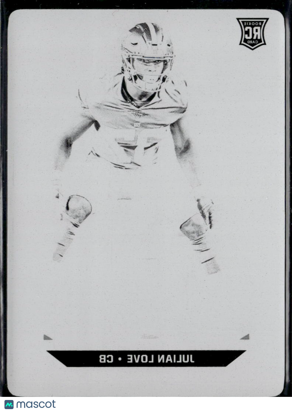 Julian Love 2020 Obsidian Printing Plate Black Rookie RC 1/1 New York Giants