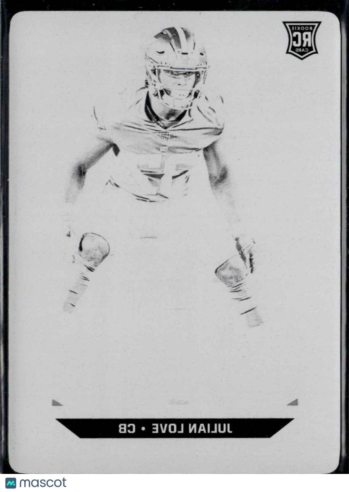 Julian Love 2020 Obsidian Printing Plate Black Rookie RC 1/1 New York Giants