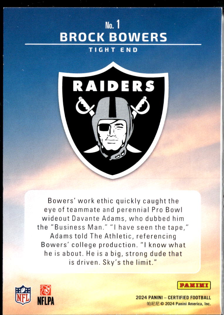 Brock Bowers 2024 Certified Franchise Foundations Pink RC 63/199 LV Raiders