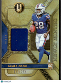 James Cook 2022 Gold Standard Newly Minted Patch RC 130/399 Buffalo Bills