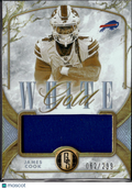 James Cook 2024 Panini Gold Standard White Jersey Patch 62/299 Buffalo Bills