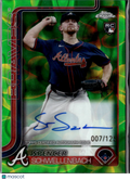Spencer Schwellenbach 2025 Topps Chrome Auto Autograph RC 7/125 Atlanta Braves