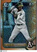 Junior Perez 2022 Bowman Chrome 1st Orange Refractor 4/25 Oakland Athletics