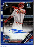 Bryson Stott 2019 Bowman Chrome 1st Auto Autograph RC 57/150 Phillies