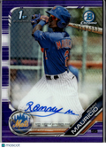 Ronny Mauricio 2019 Bowman Chrome 1st Auto Autograph RC 213/250 New York Mets
