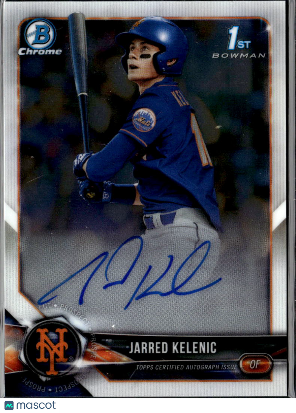 Jarred Kelenic 2018 Bowman Chrome 1st Auto Autograph RC New York Mets